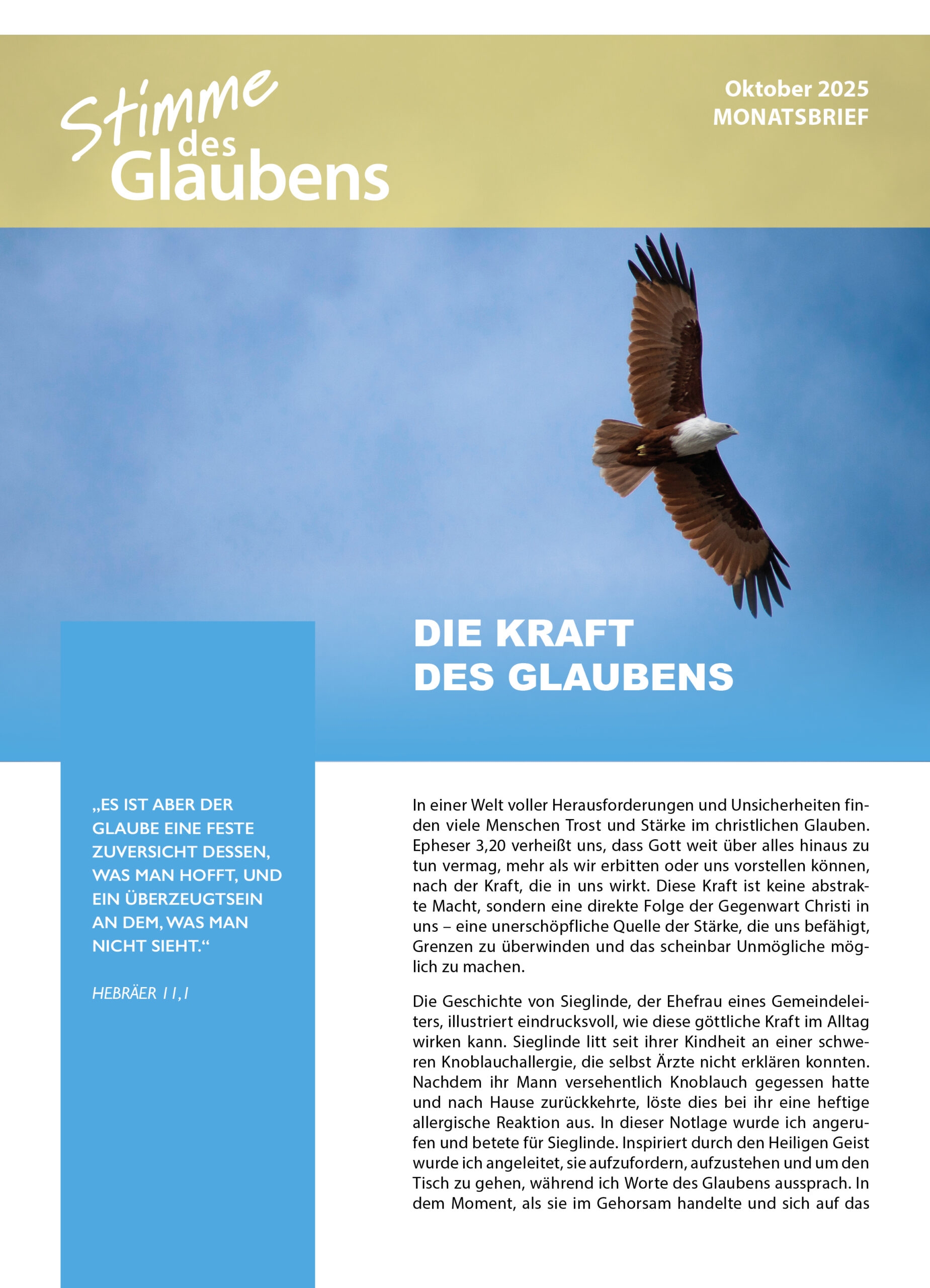 Monatsbrief Oktober 2025