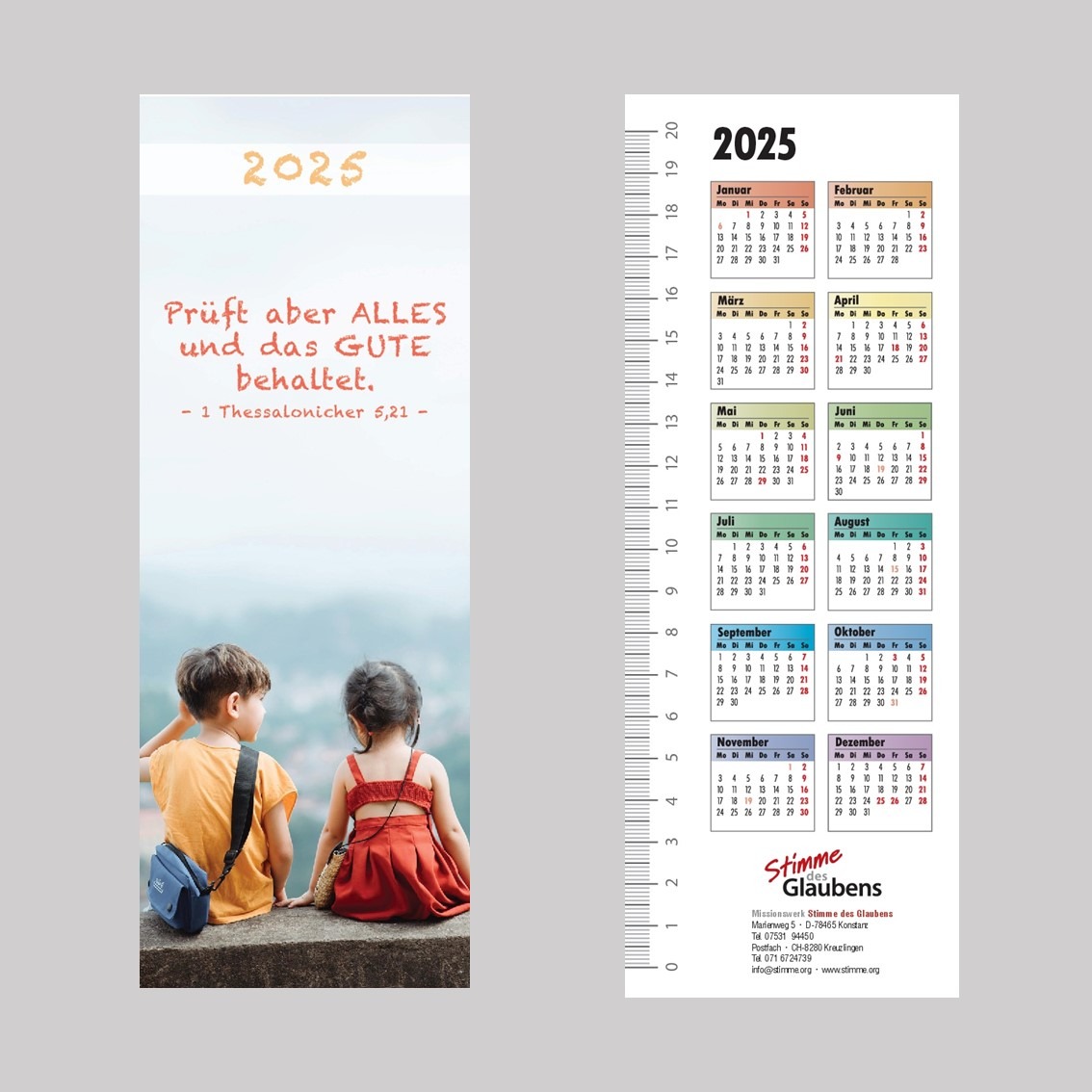 Lesezeichen – Kalender 2025
