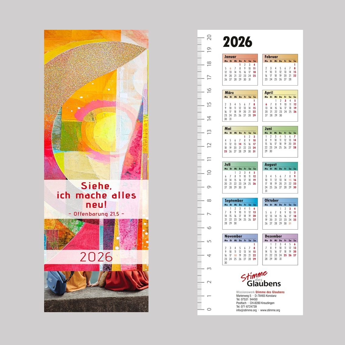 Lesezeichen – Kalender 2026 (NEU)