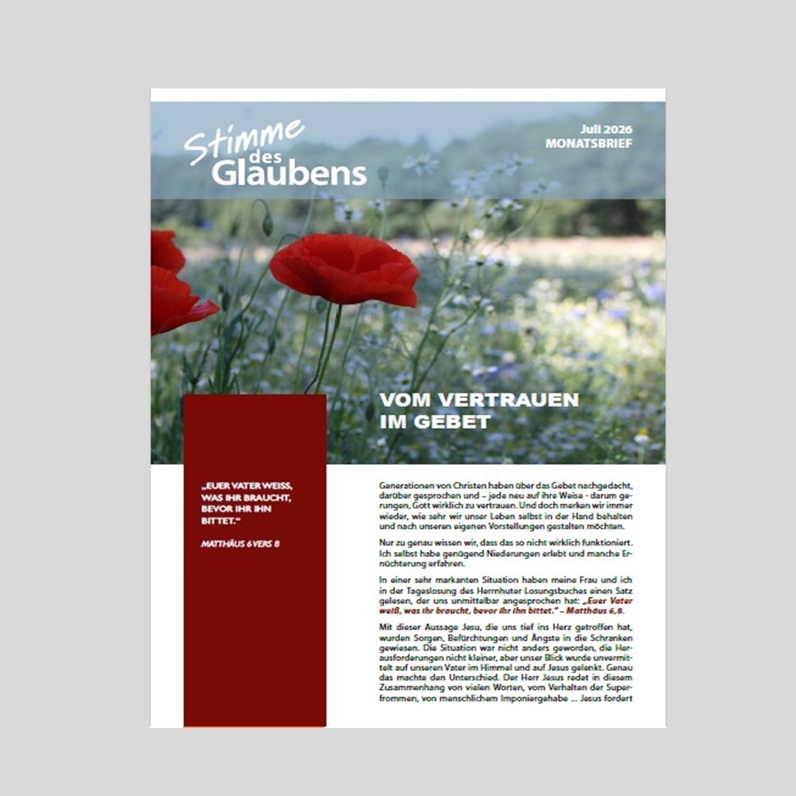 Monatsbrief Juli 2026