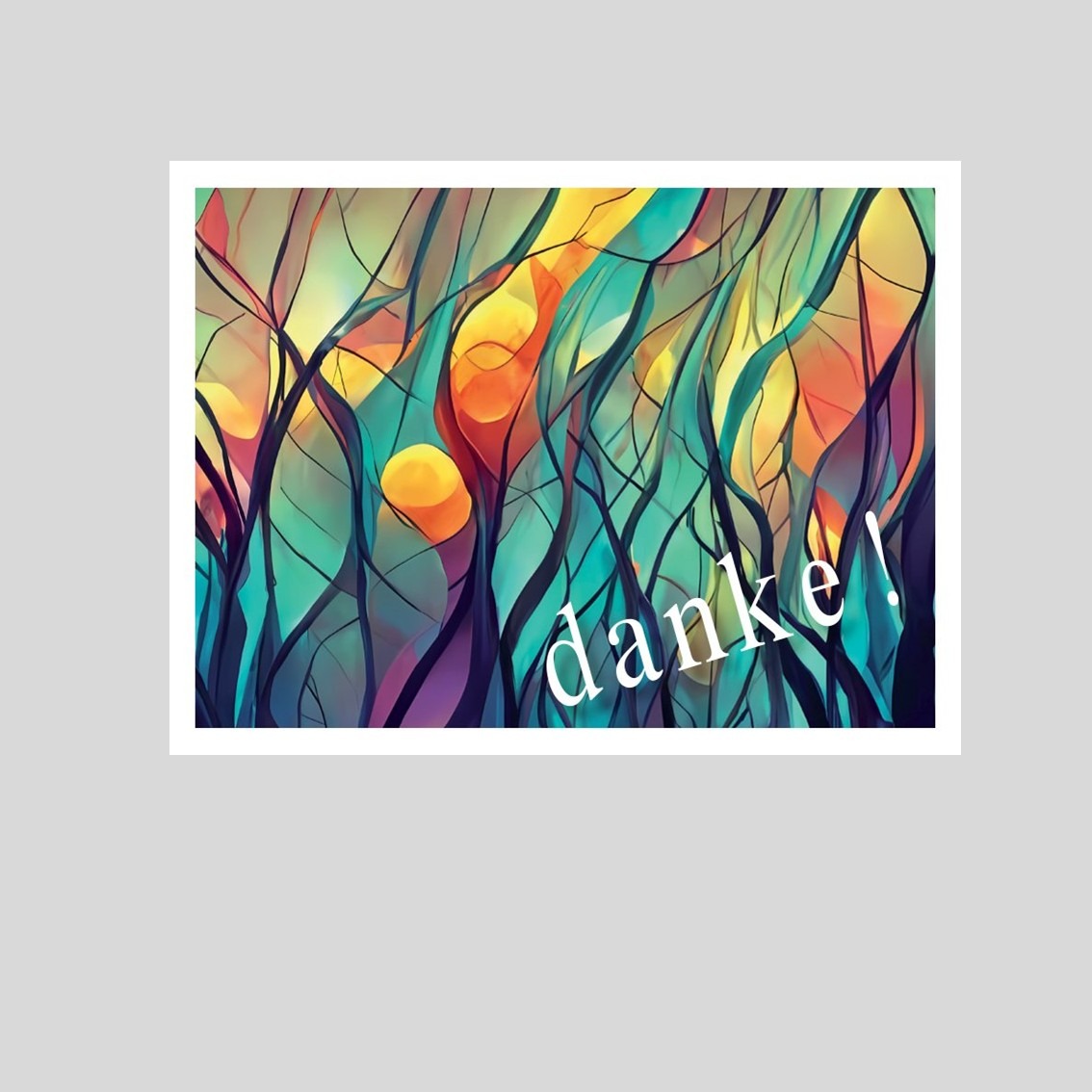 Postkarte Danke (modern)