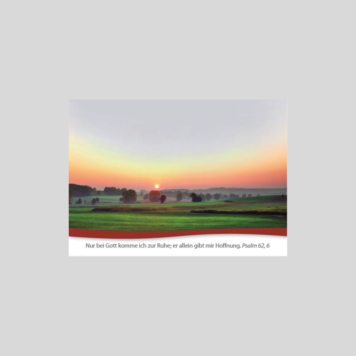 Postkarte mit Psalm 62, 6