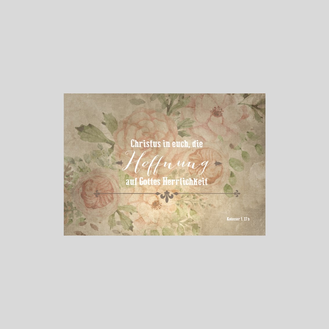 Postkarte mit Kolosser 1, 27 (Hoffnung)