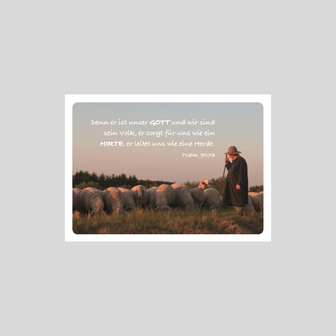 Postkarte mit Psalm 95, 7a (z.Zeit vergriffen)